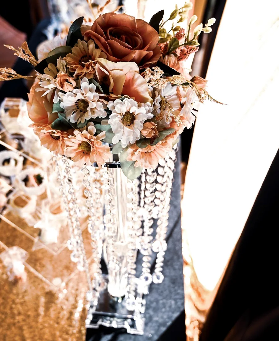 Styled event centerpiece representing a professionally planned celebration