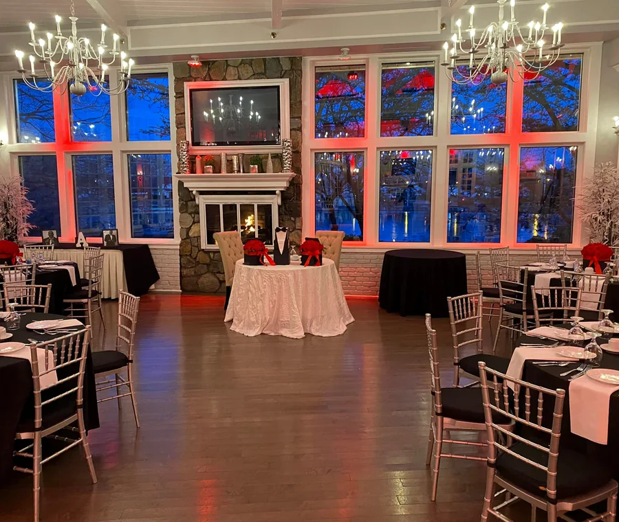Event room prepared for guest arrival